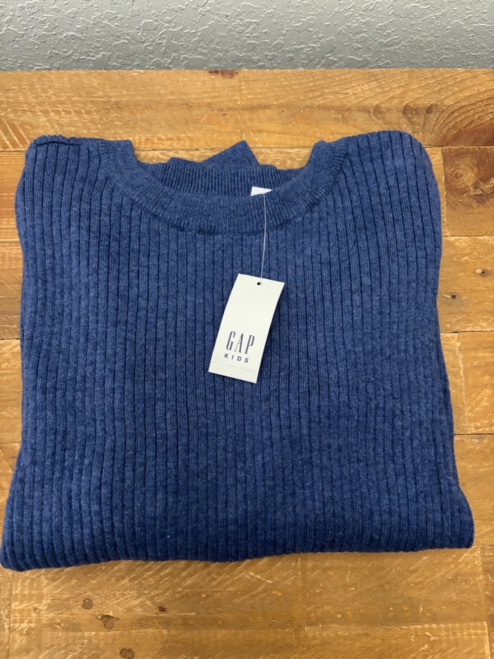 GAP Navy Ribbed Crewneck Sweater